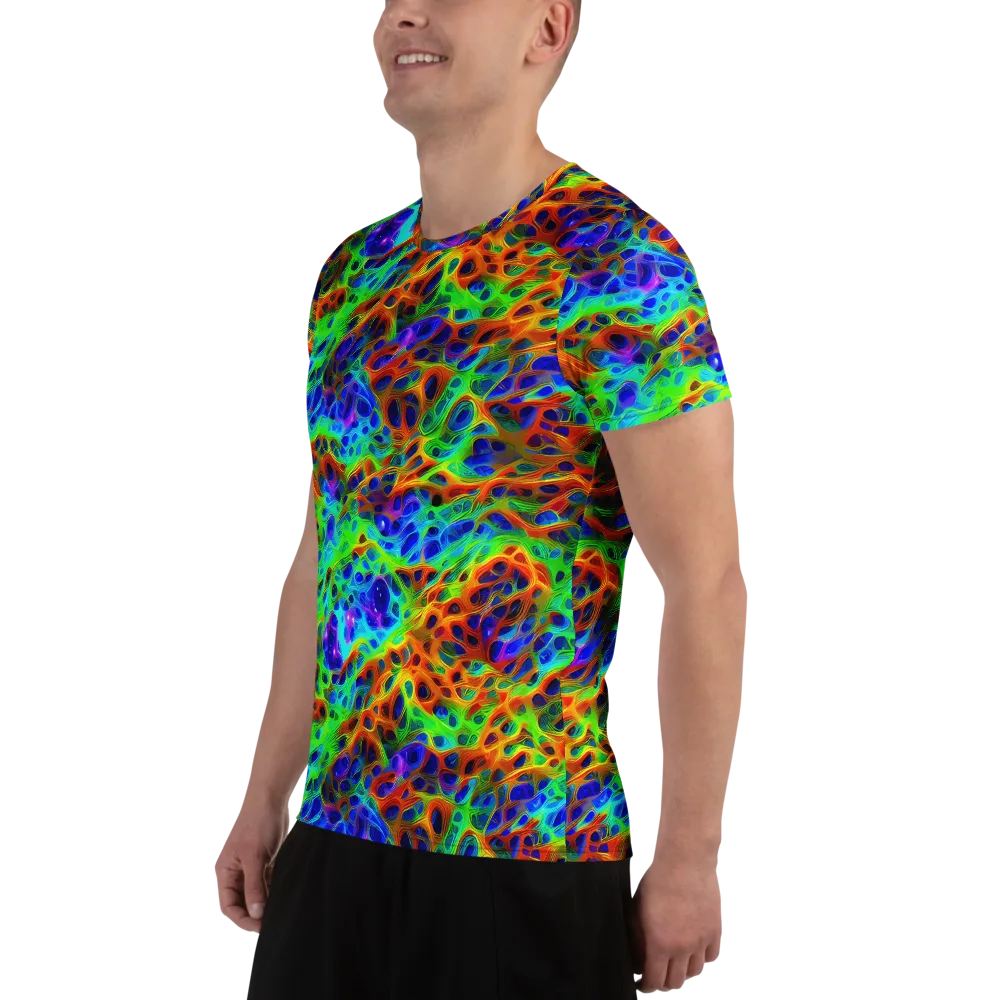 Cosmic Membrane on Men's Athletic T-Shirt — Left