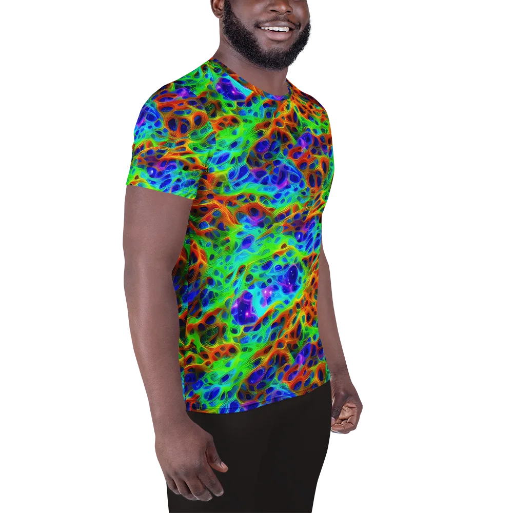 Cosmic Membrane on Men's Athletic T-Shirt — Right