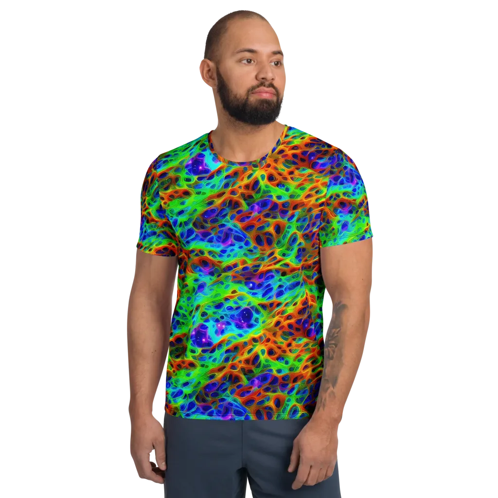 Cosmic Membrane on Men's Athletic T-Shirt — Front