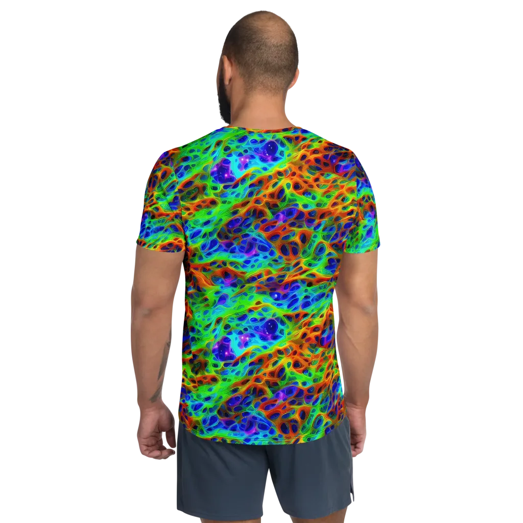 Cosmic Membrane on Men's Athletic T-Shirt — Back