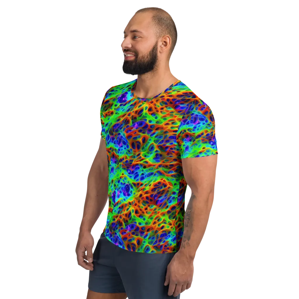 Cosmic Membrane on Men's Athletic T-Shirt — Left
