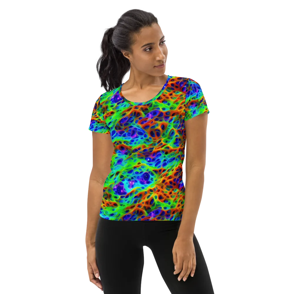 Cosmic Membrane on Women's Athletic T-Shirt — Front