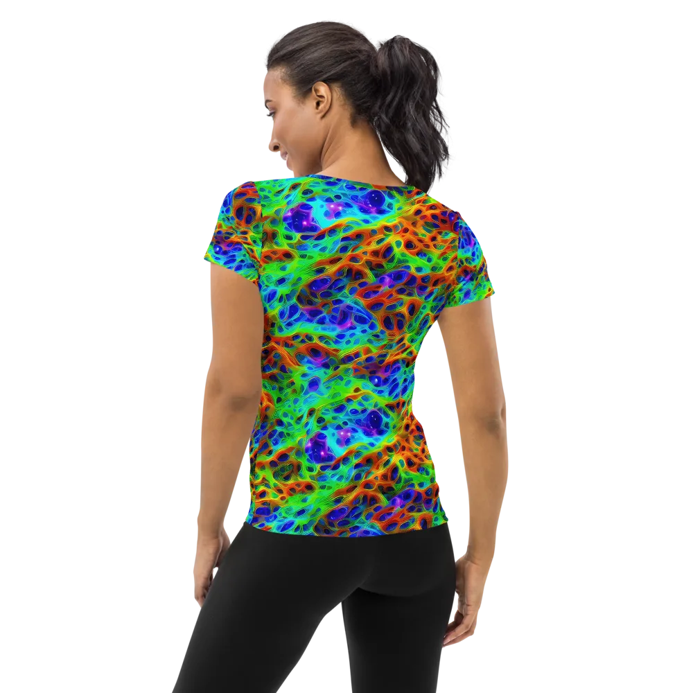 Cosmic Membrane on Women's Athletic T-Shirt — Back