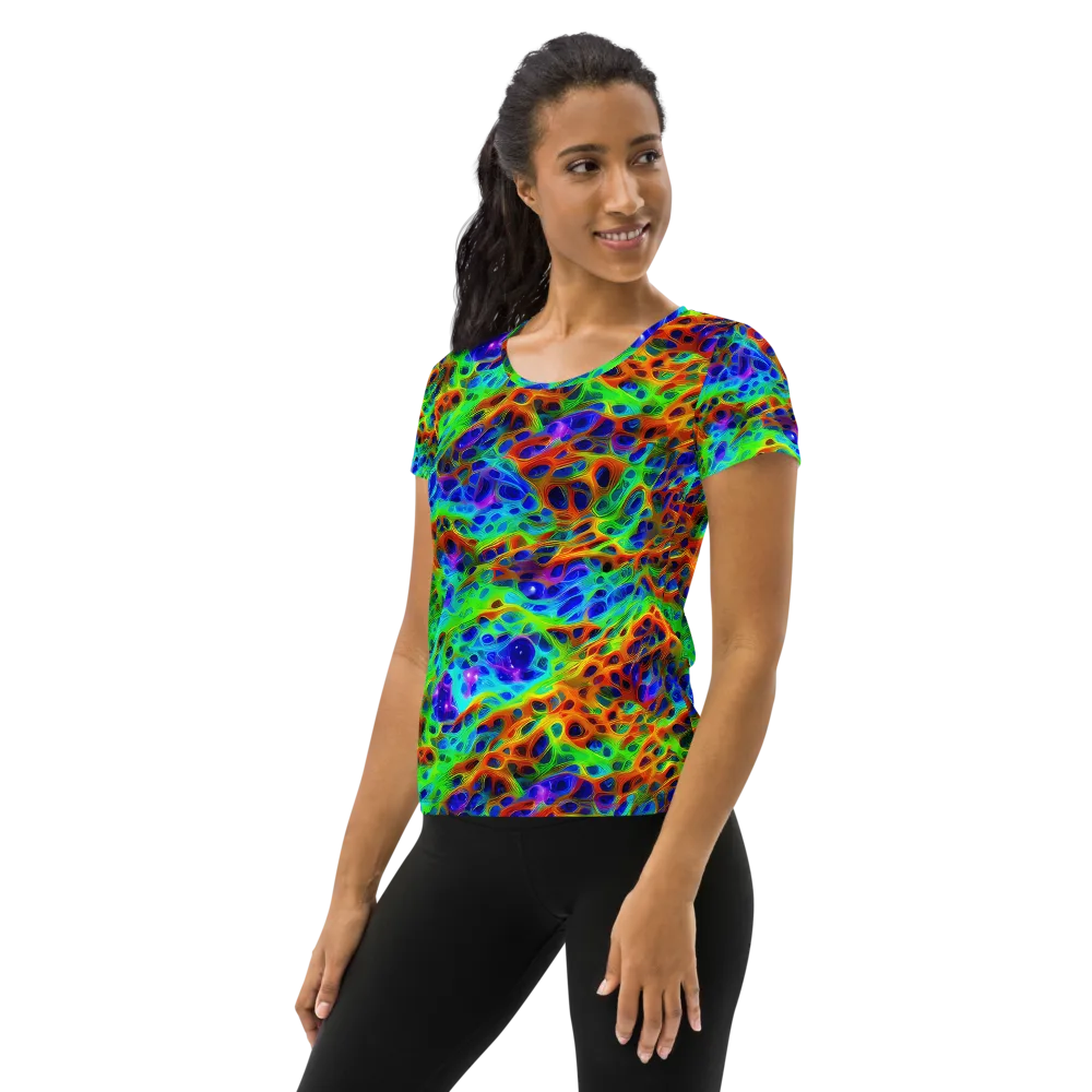 Cosmic Membrane on Women's Athletic T-Shirt — Left
