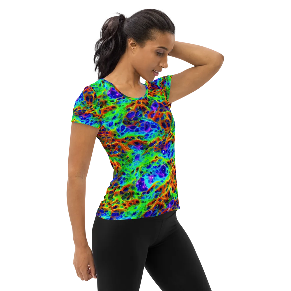 Cosmic Membrane on Women's Athletic T-Shirt — Right