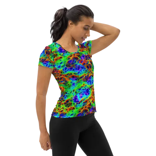 Cosmic Membrane on a Women's Athletic T-Shirt