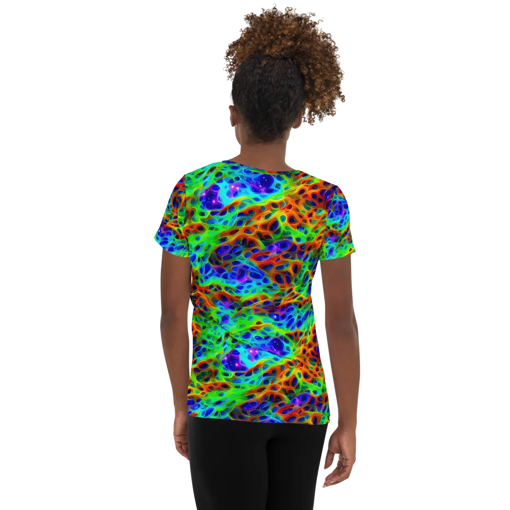 Cosmic Membrane on Women's Athletic T-Shirt — Back