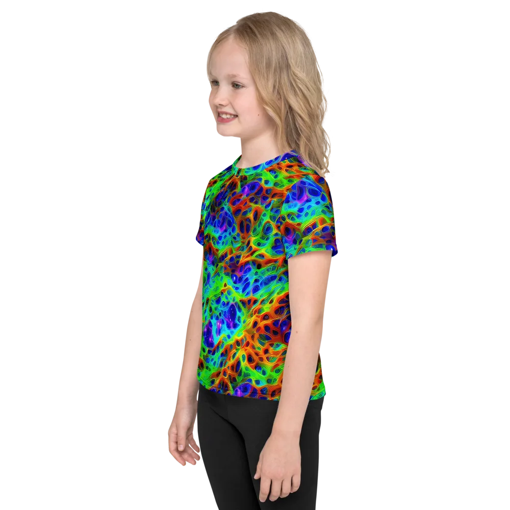 Cosmic Membrane on Kids Crew Neck T-Shirt — Left