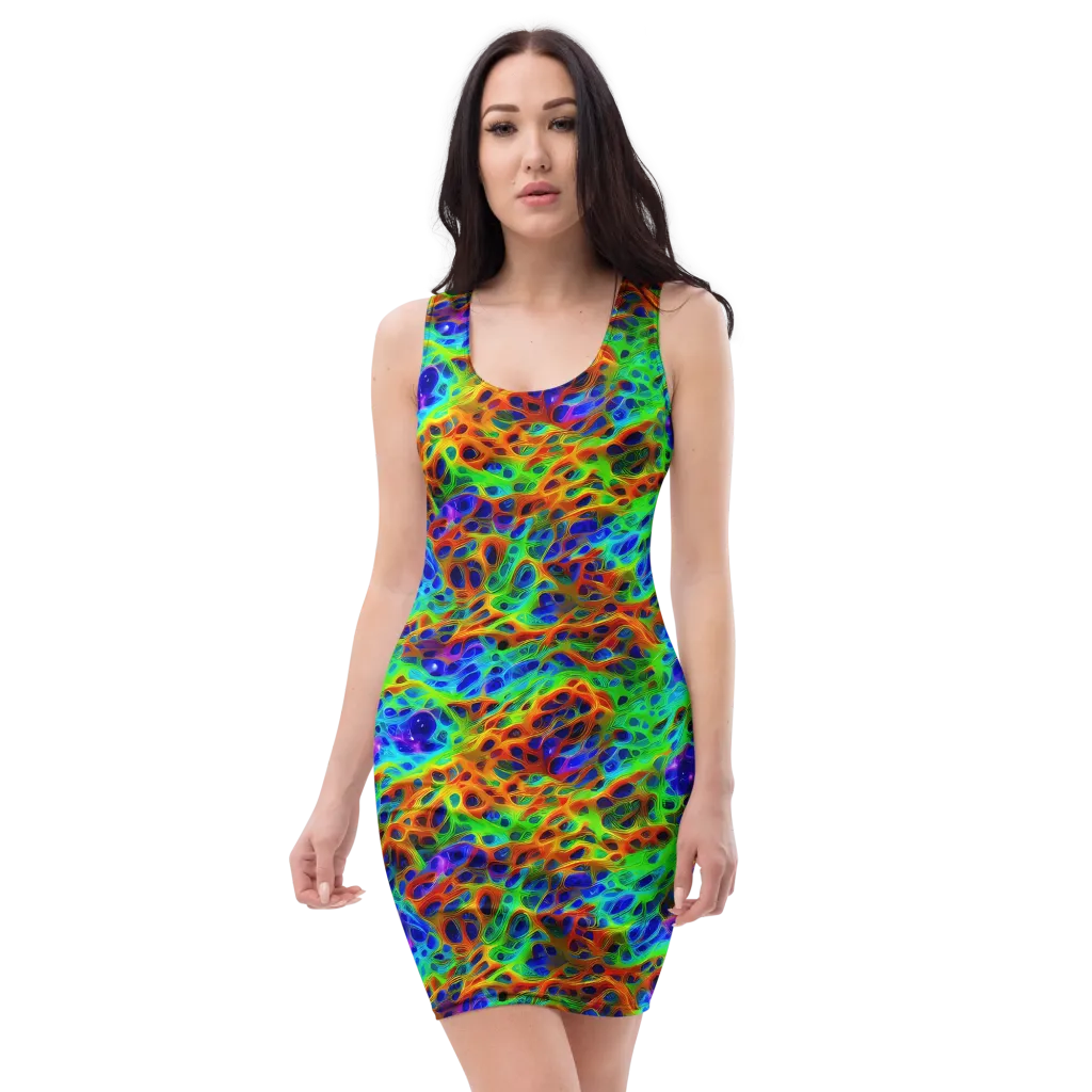Cosmic Membrane on Bodycon Dress — Front