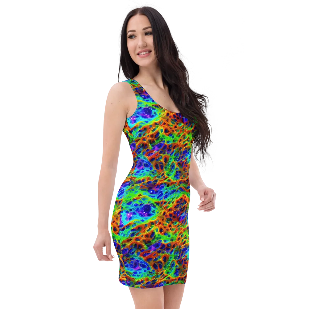 Cosmic Membrane on Bodycon Dress — Right Front
