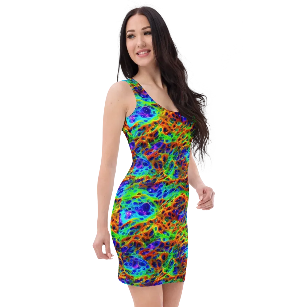 Cosmic Membrane on Bodycon Dress — Right Front