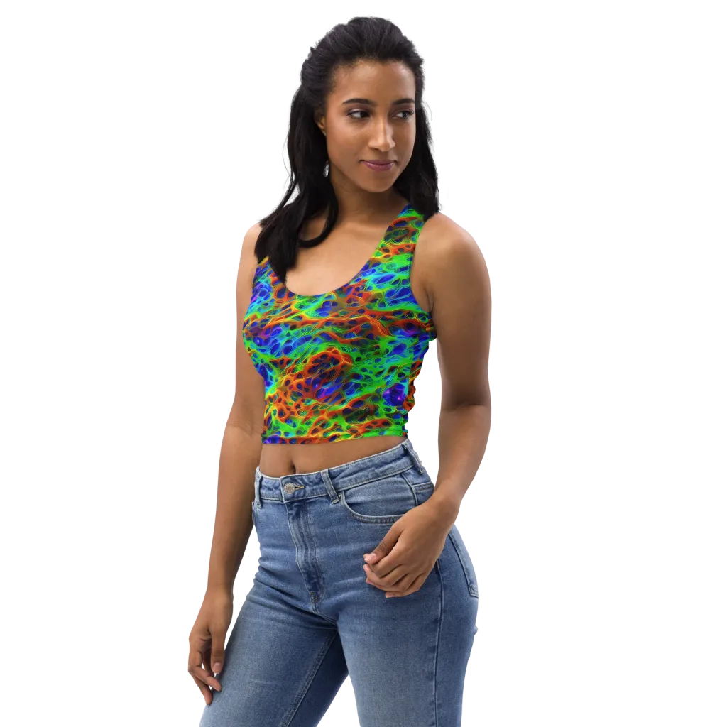 Cosmic Membrane on Crop Top — Left Front