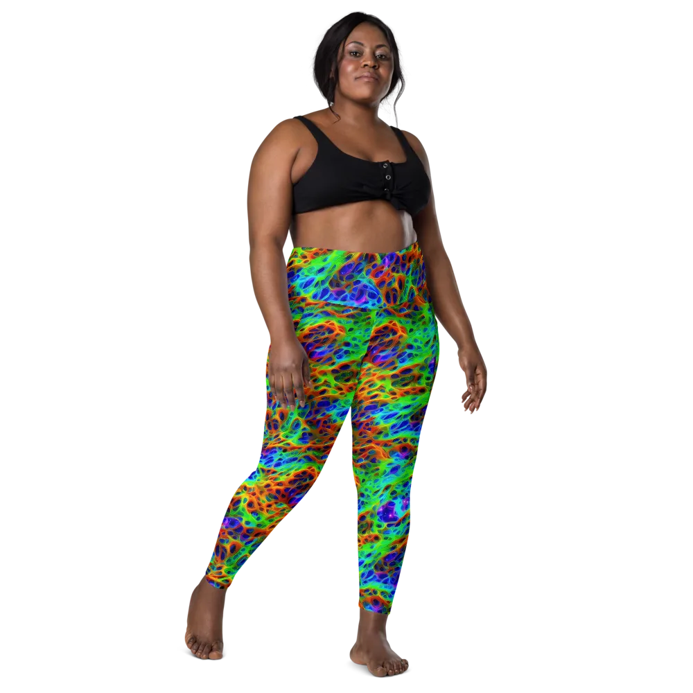 Cosmic Membrane on Leggings with Pockets — Front