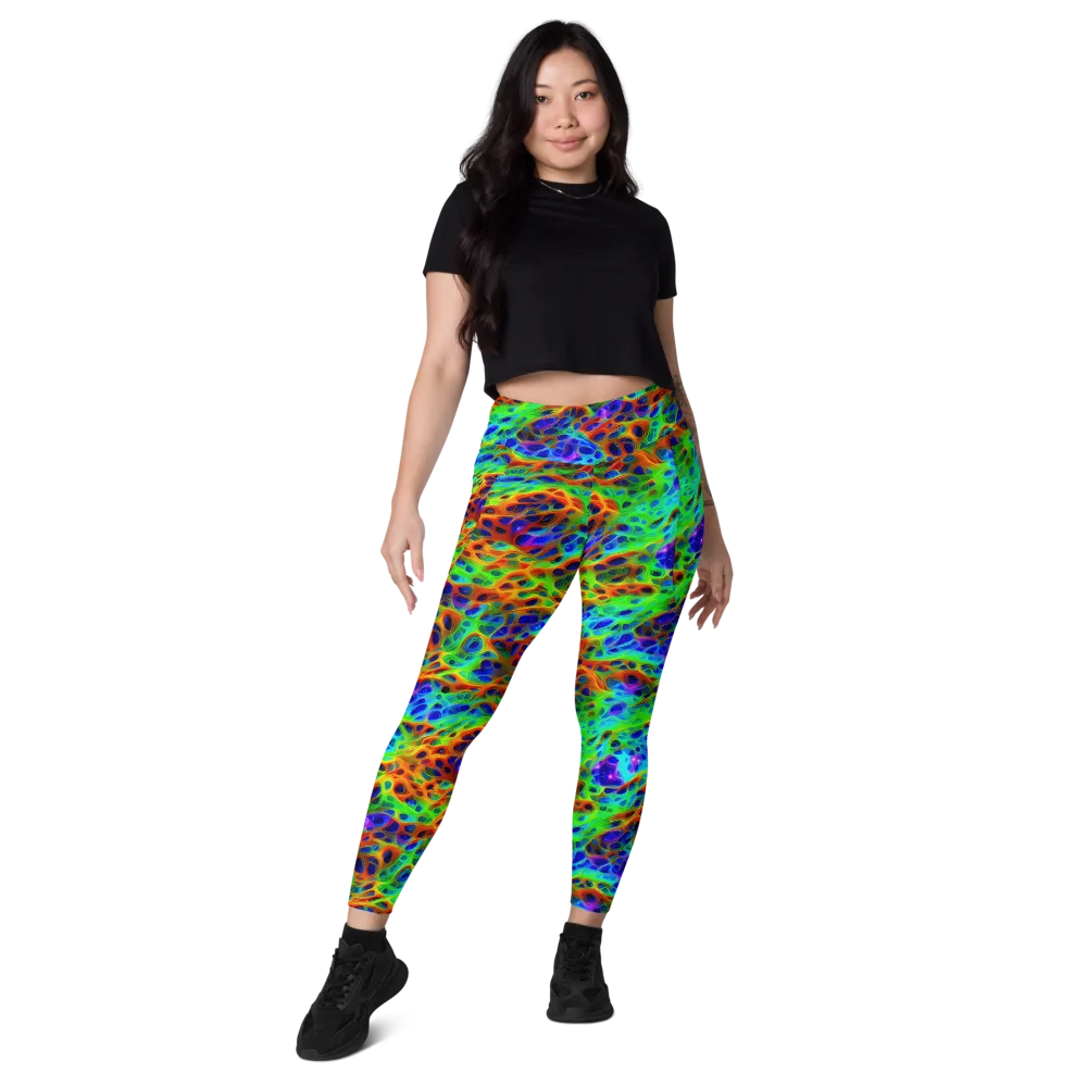 Cosmic Membrane on Leggings with Pockets — Front
