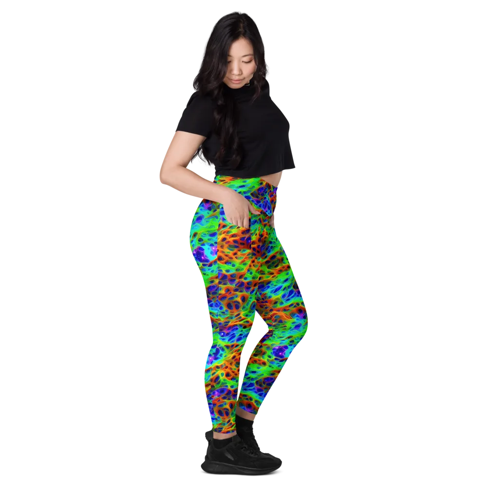 Cosmic Membrane on Leggings with Pockets — Right