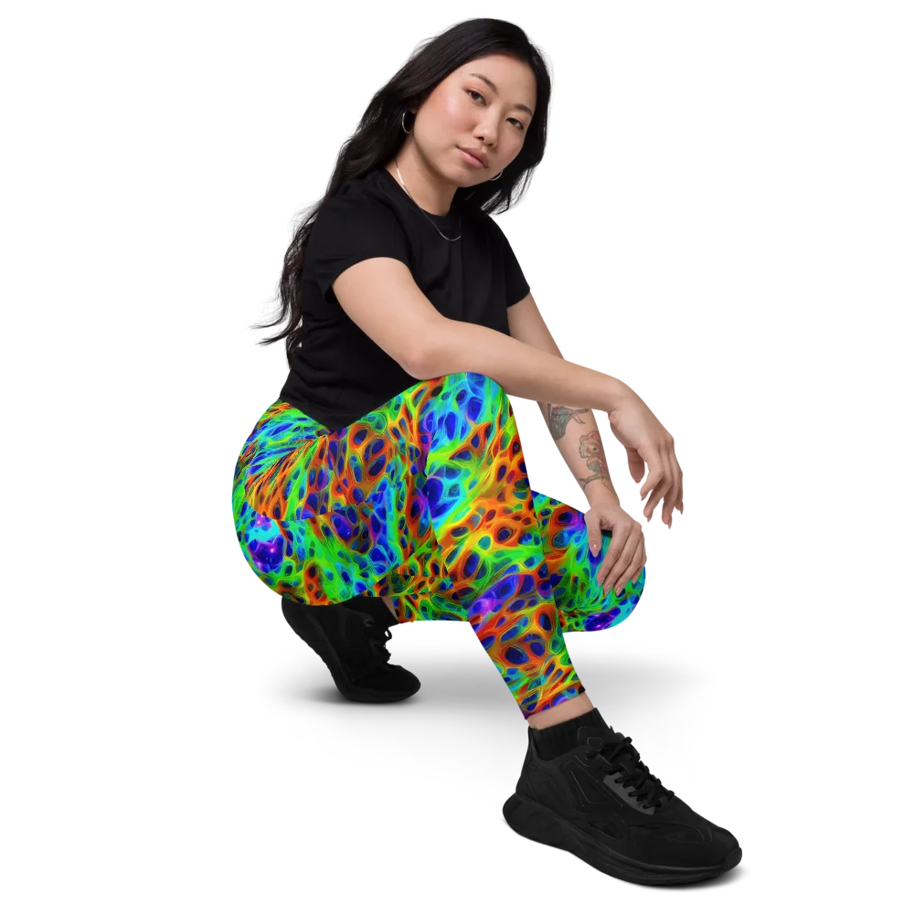 Cosmic Membrane on Leggings with Pockets — Right Front