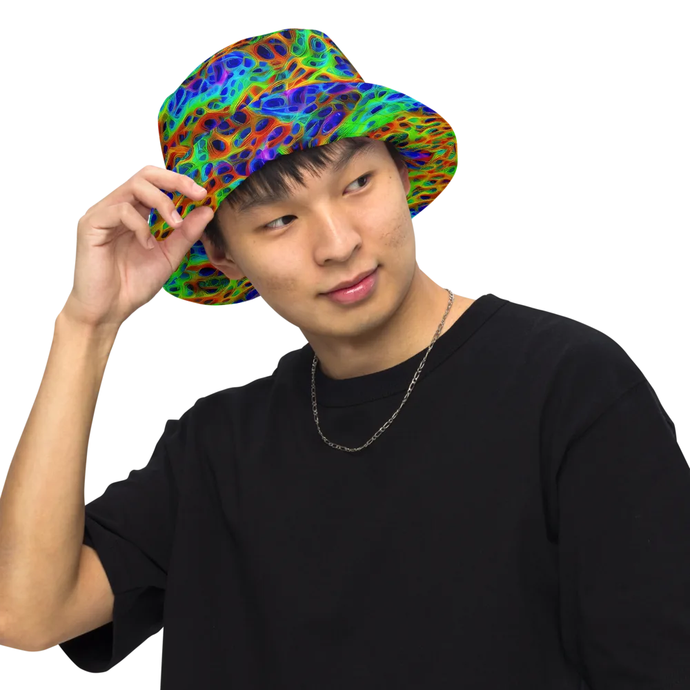 Cosmic Membrane on Reversible Bucket Hat — Front Inside