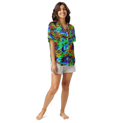 Cosmic Membrane on a Women's Short Sleeve Pajama Top