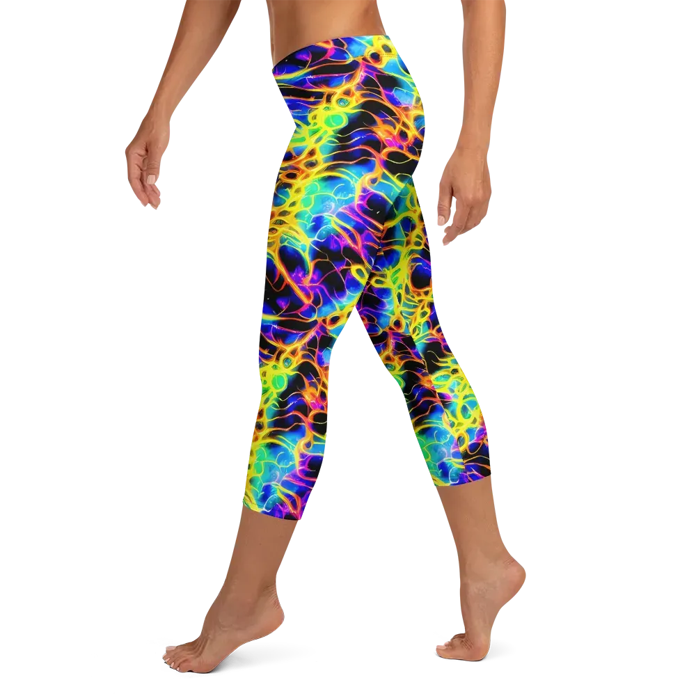 Solaris Mesh on Capri Leggings — Left