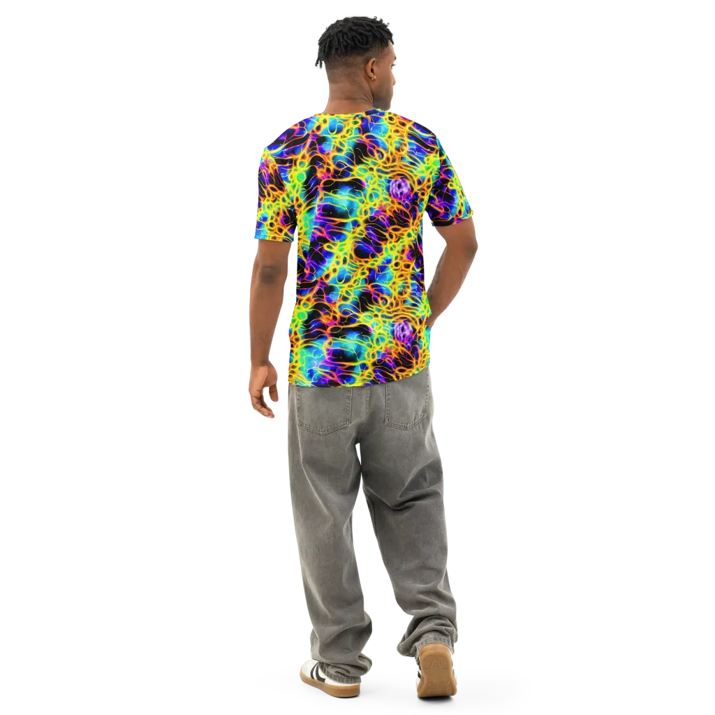 Solaris Mesh on Men's Cotton Crew Neck T-Shirt — Back
