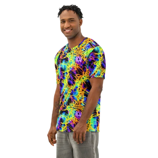 Solaris Mesh on a Men's Cotton Crew Neck T-Shirt