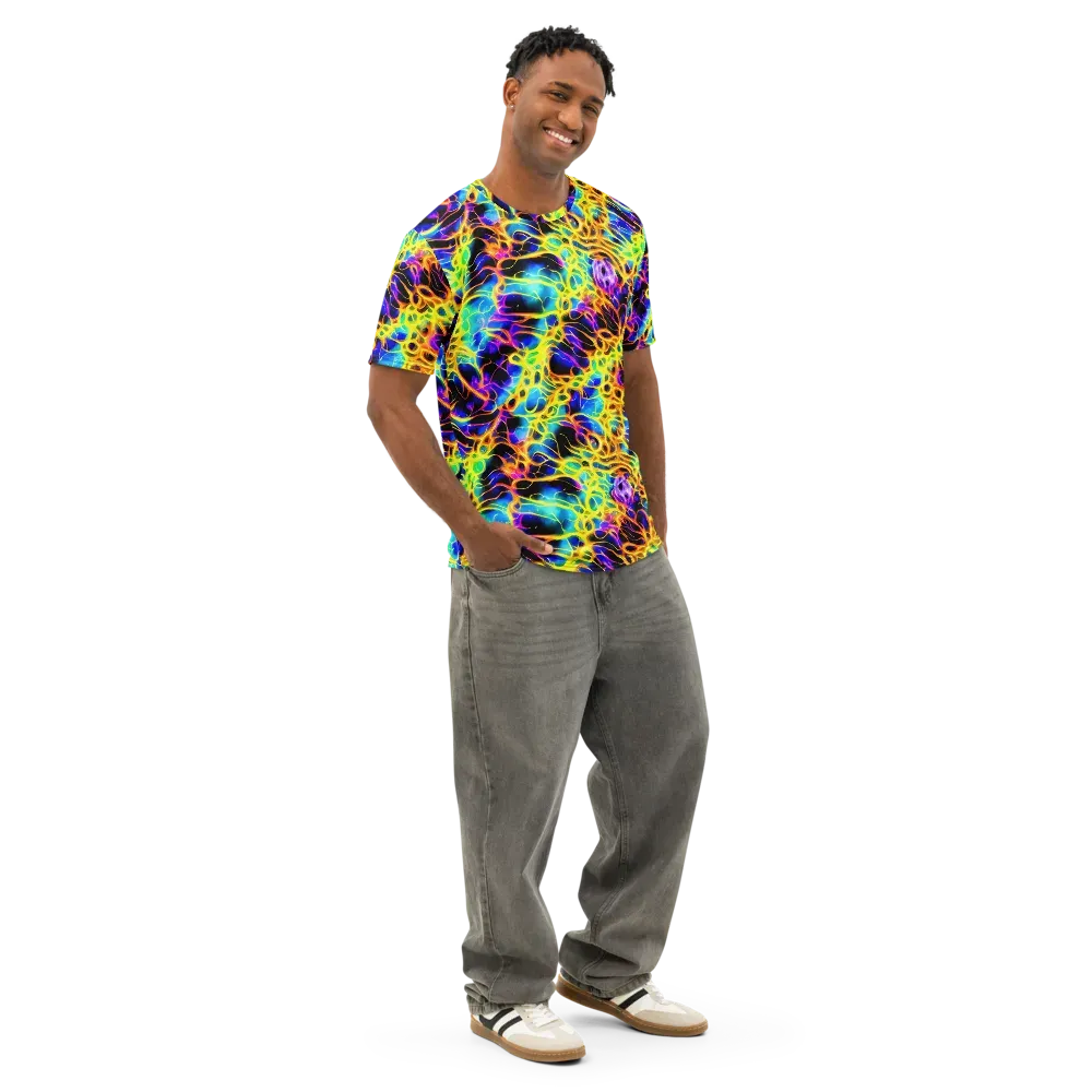 Solaris Mesh on Men's Cotton Crew Neck T-Shirt — Right Front