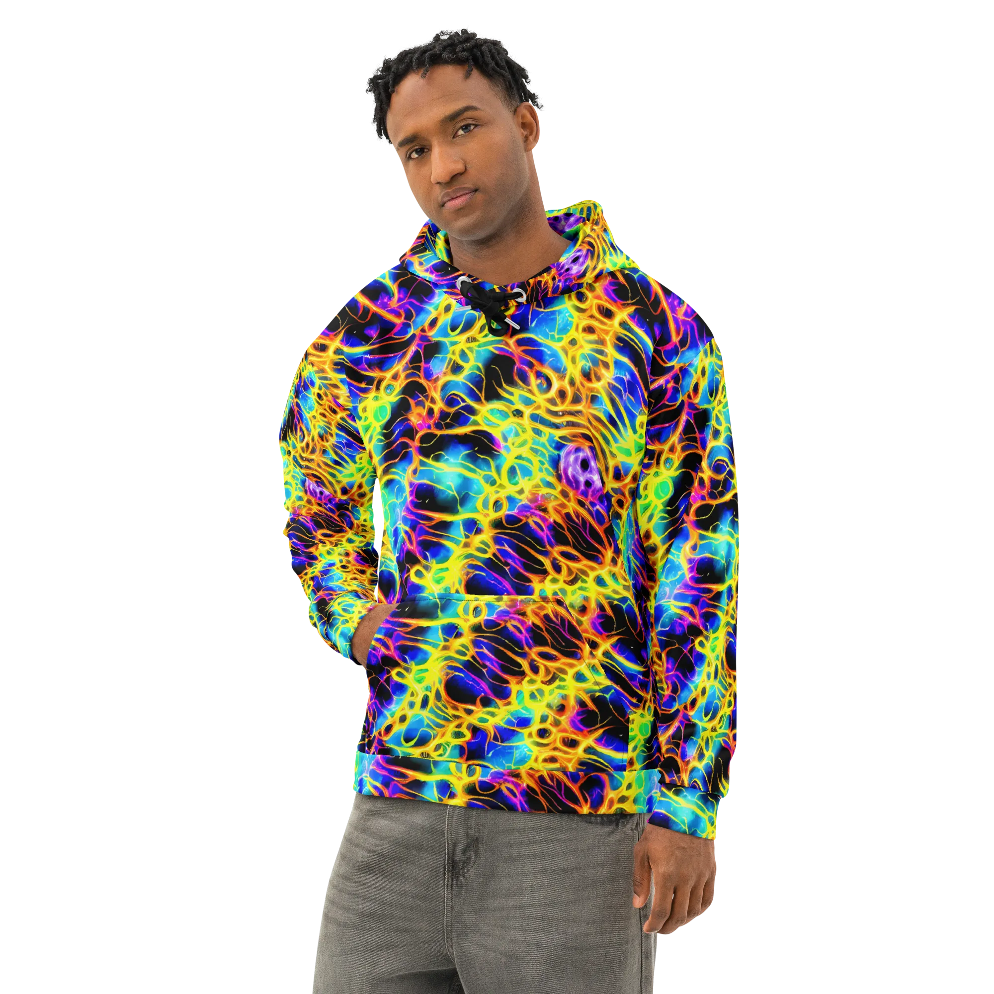 Solaris Mesh on Cotton Hoodie — Left Front
