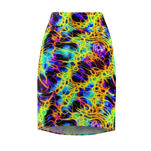 Solaris Mesh on a Pencil Skirt