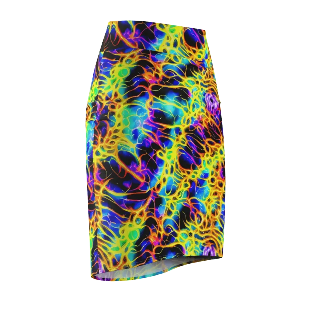 Solaris Mesh on Pencil Skirt — Front Side