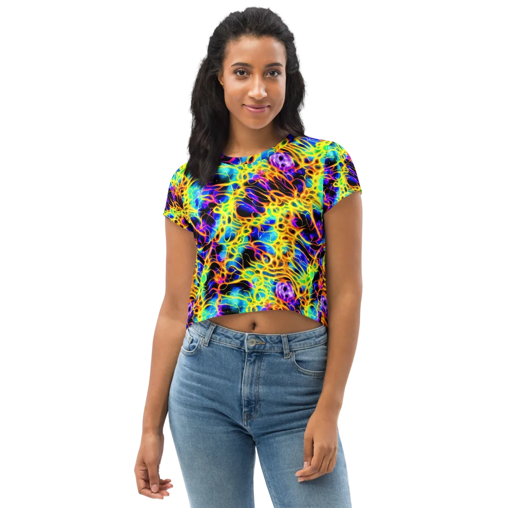 Solaris Mesh on Crop Tee — Front