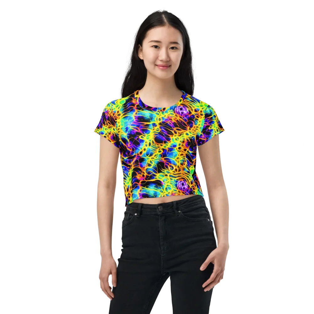 Solaris Mesh on Crop Tee — Front