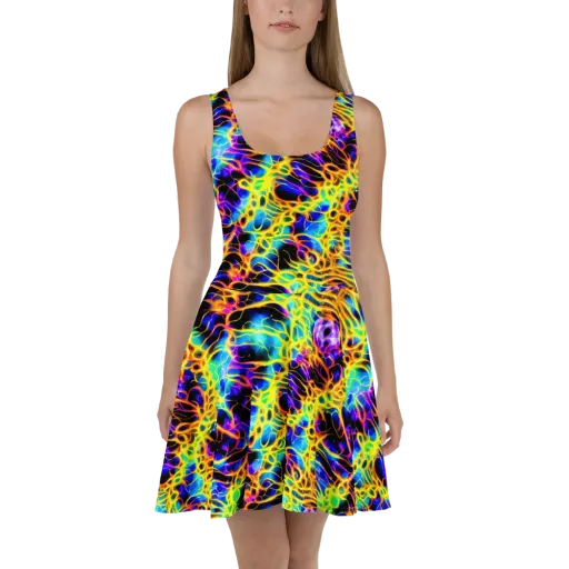 Solaris Mesh on a Skater Dress