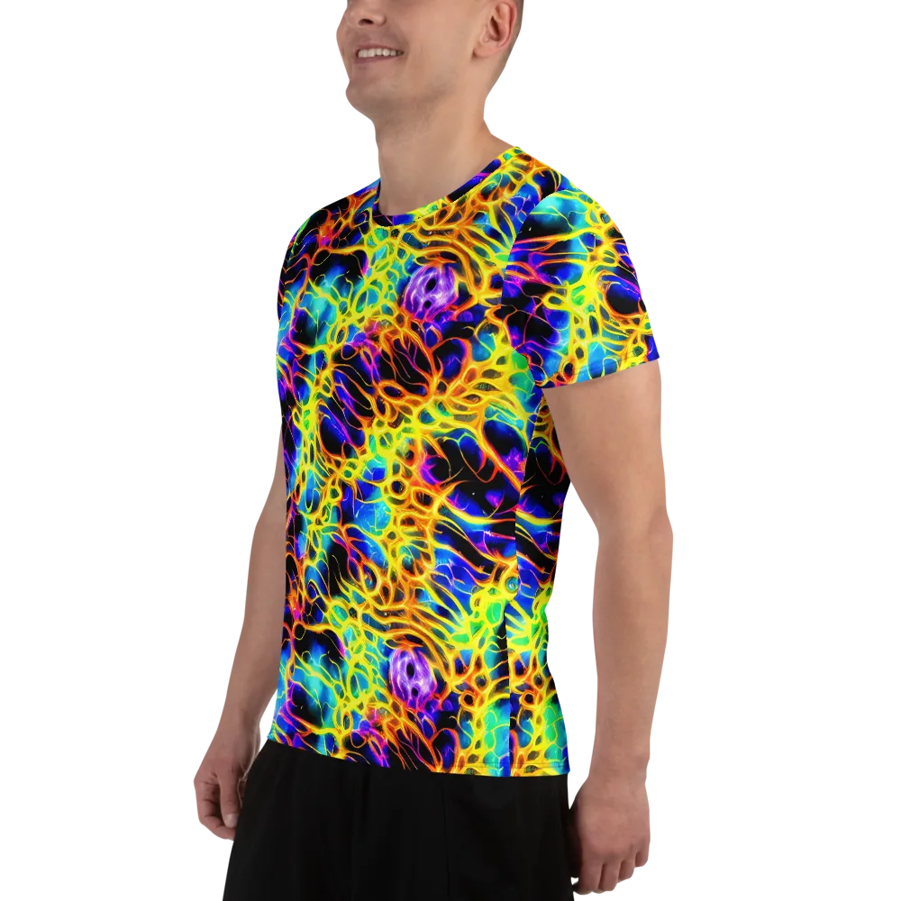 Solaris Mesh on Men's Athletic T-Shirt — Left