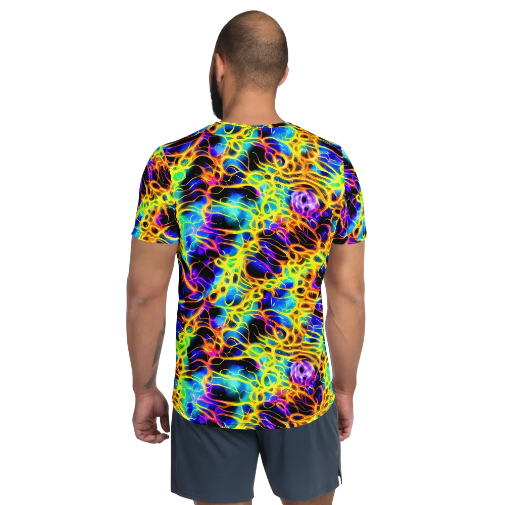 Solaris Mesh on Men's Athletic T-Shirt — Back