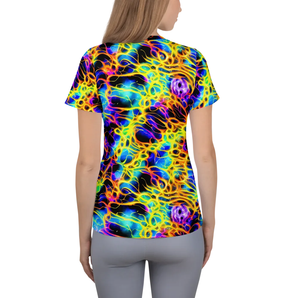 Solaris Mesh on Women's Athletic T-Shirt — Back