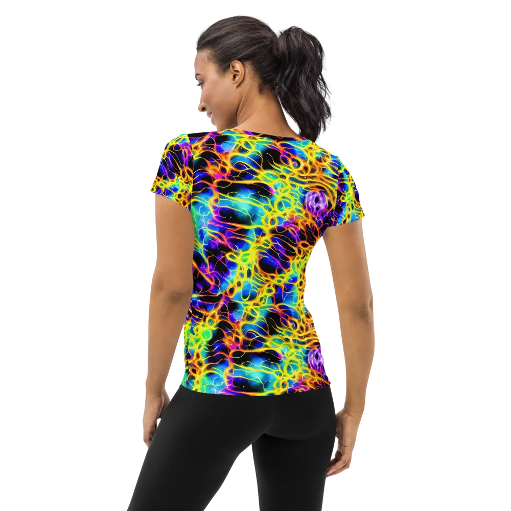 Solaris Mesh on Women's Athletic T-Shirt — Back