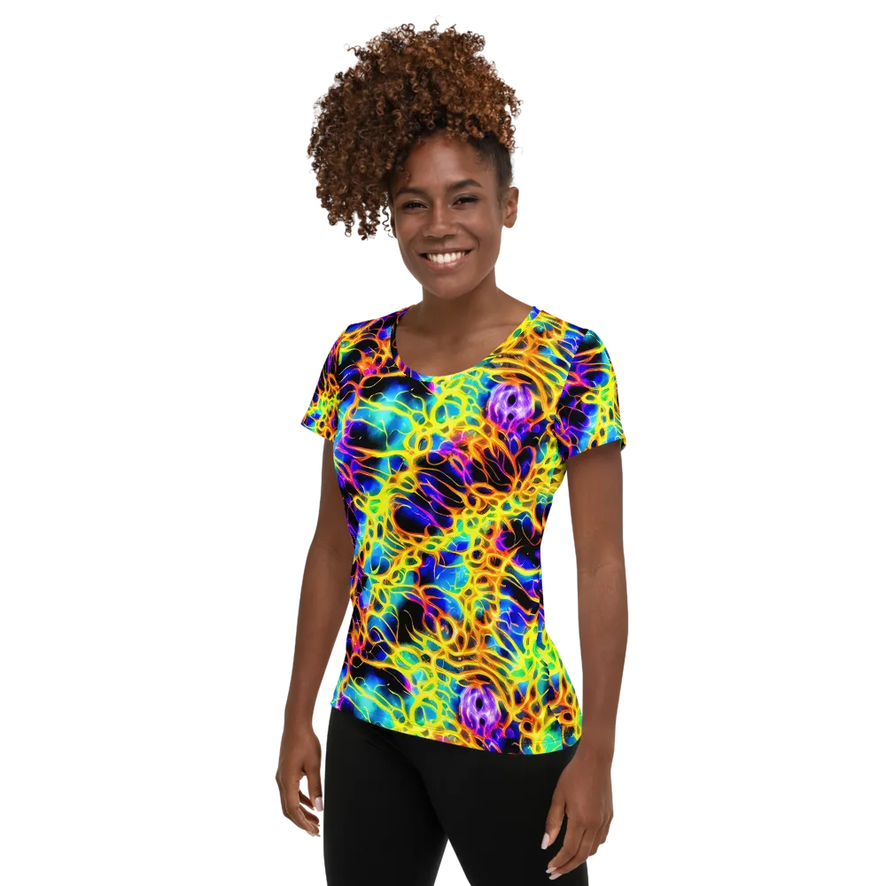 Solaris Mesh on Women's Athletic T-Shirt — Left