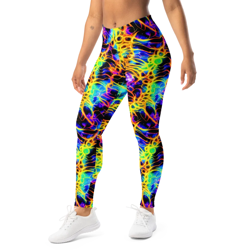 Solaris Mesh on Leggings — Left Front