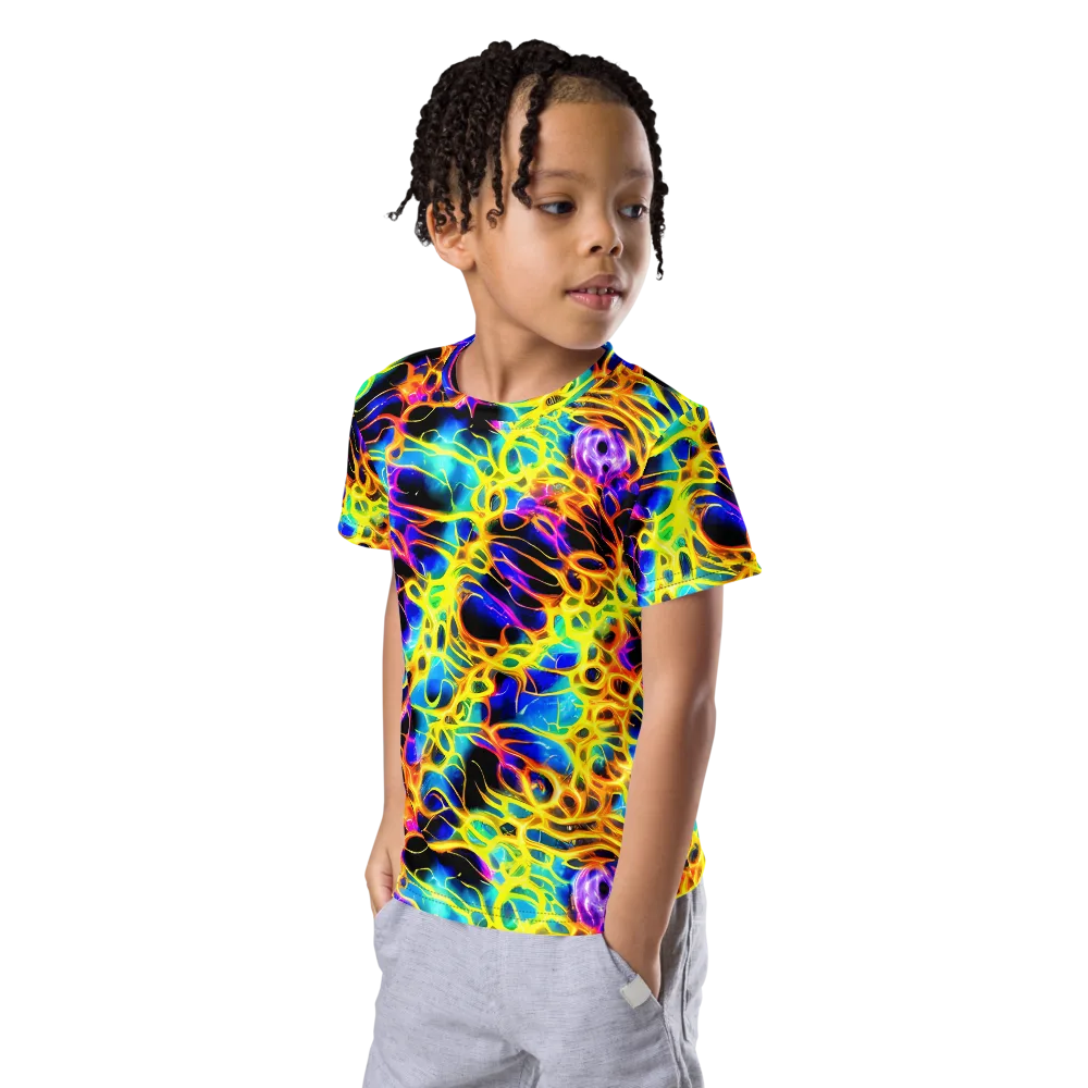 Solaris Mesh on Kids Crew Neck T-Shirt — Left Front