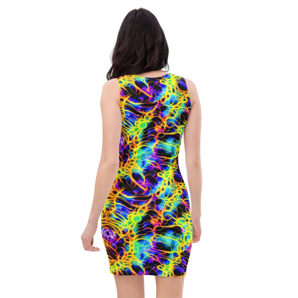 Solaris Mesh on Bodycon Dress — Back