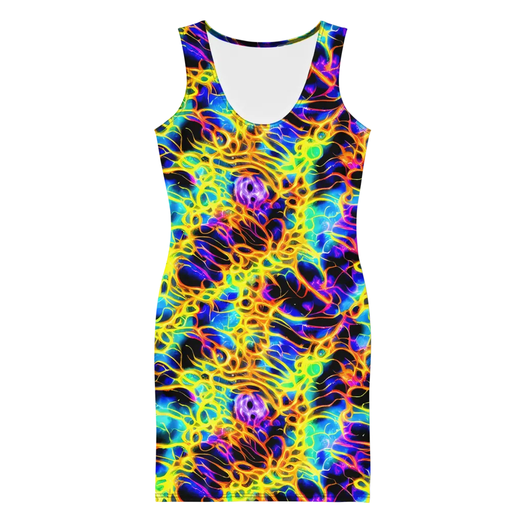 Solaris Mesh on Bodycon Dress — Front