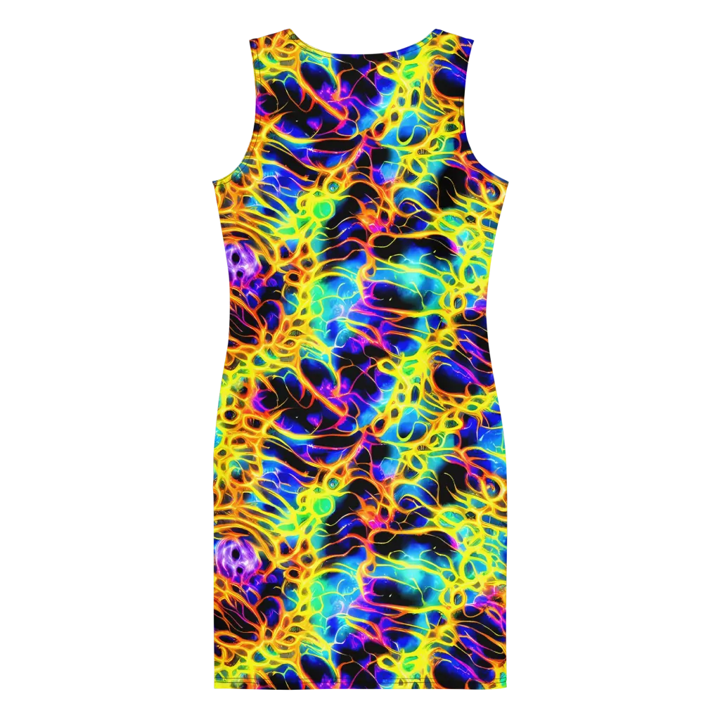 Solaris Mesh on Bodycon Dress — Back