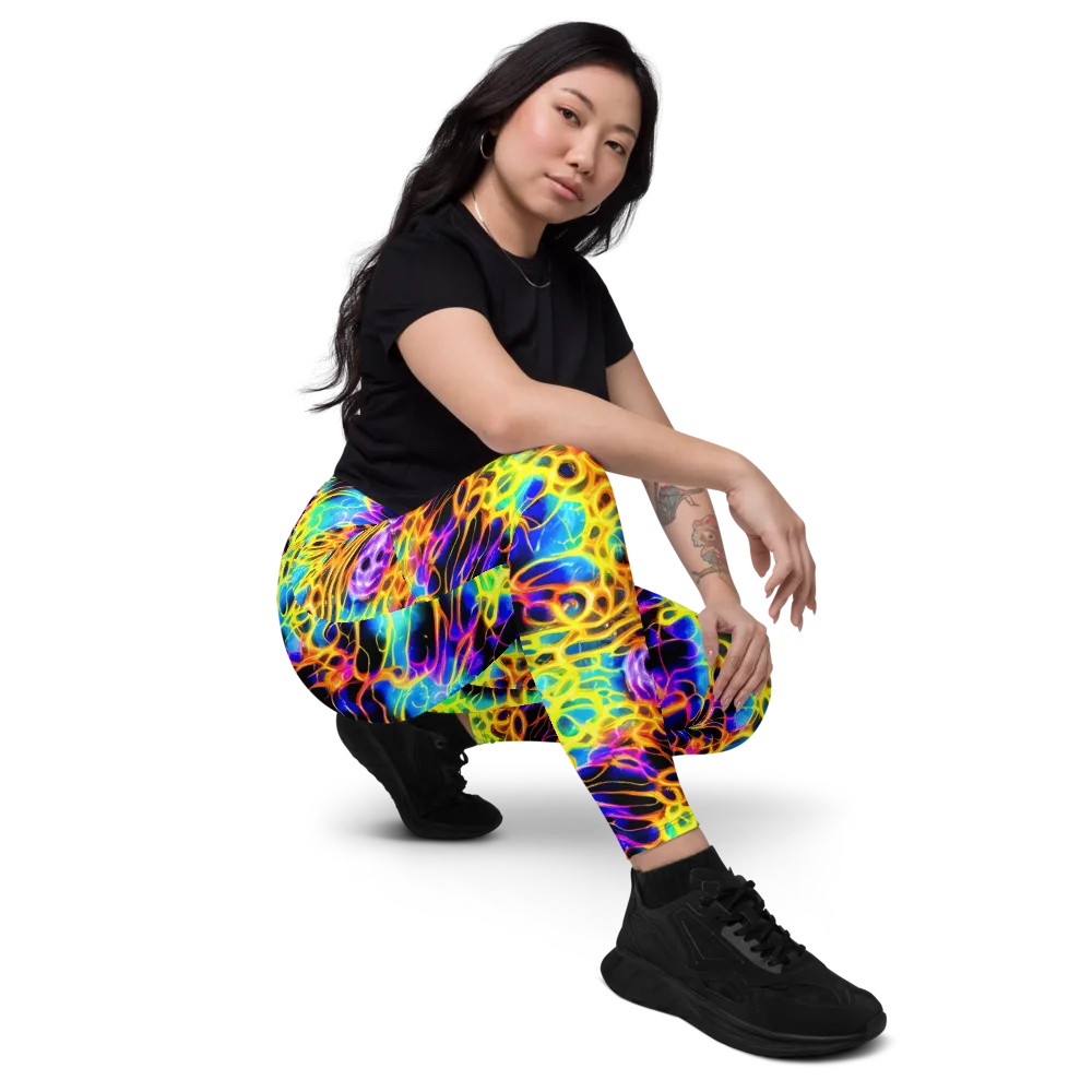 Solaris Mesh on Leggings with Pockets — Right Front