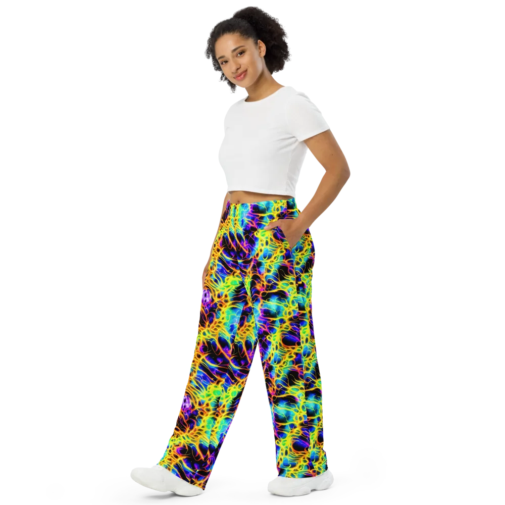 Solaris Mesh on Wide-Leg Pants — Left Front