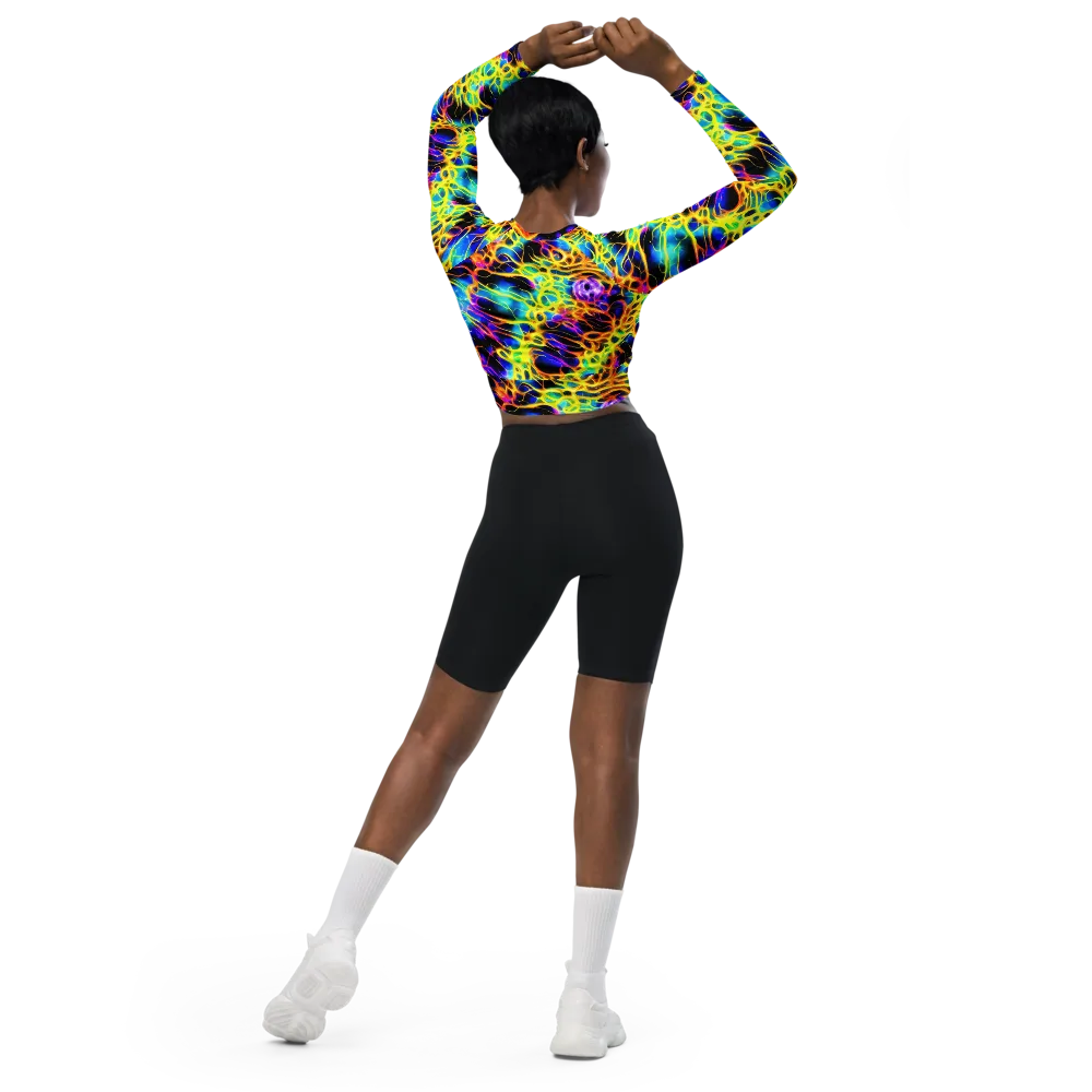 Solaris Mesh on Long Sleeve Crop Top — Back