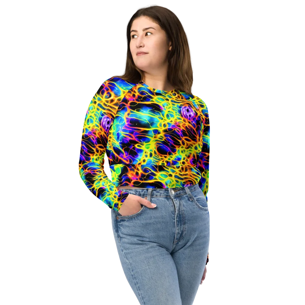 Solaris Mesh on Long Sleeve Crop Top — Front
