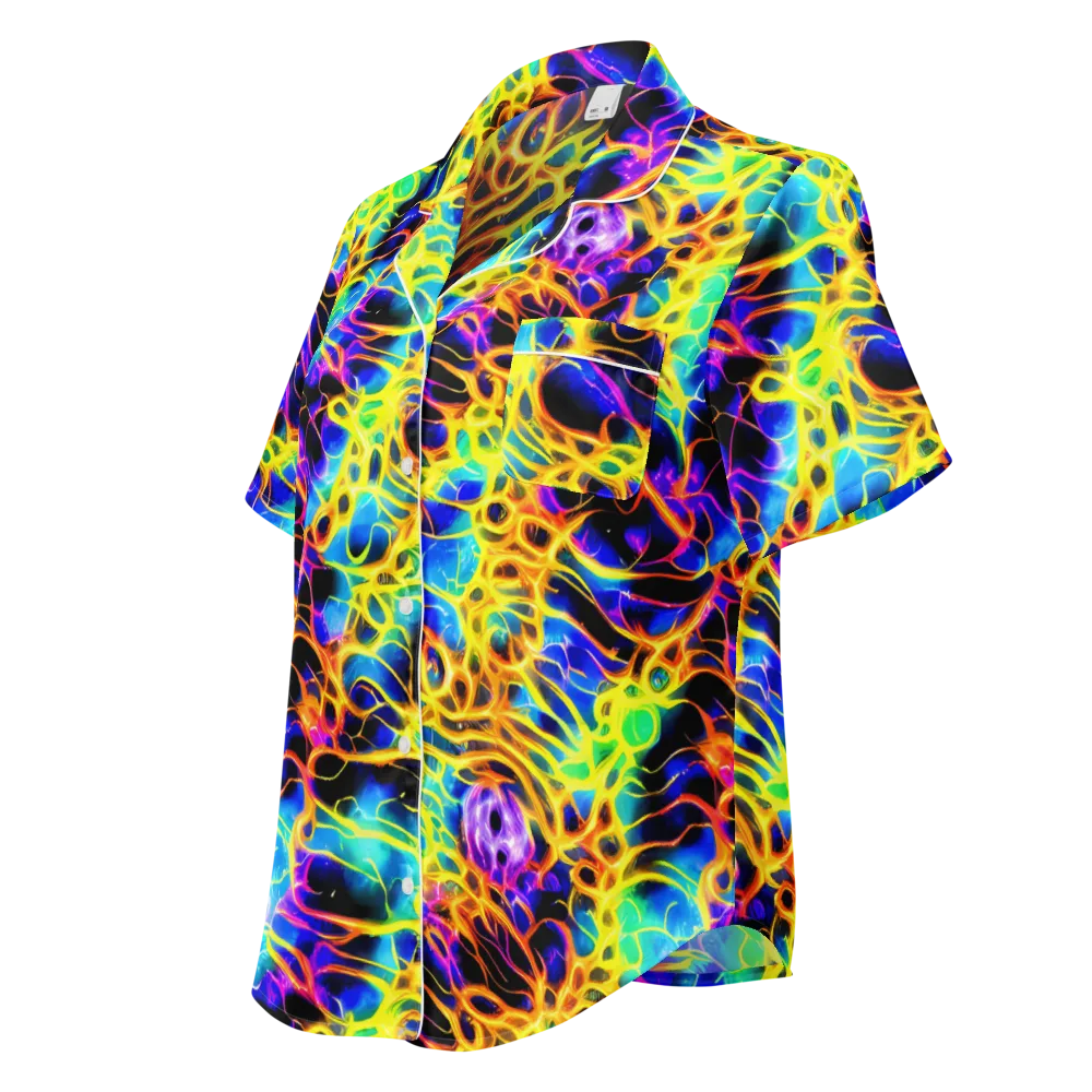 Solaris Mesh on Women's Short Sleeve Pajama Top — Left Front