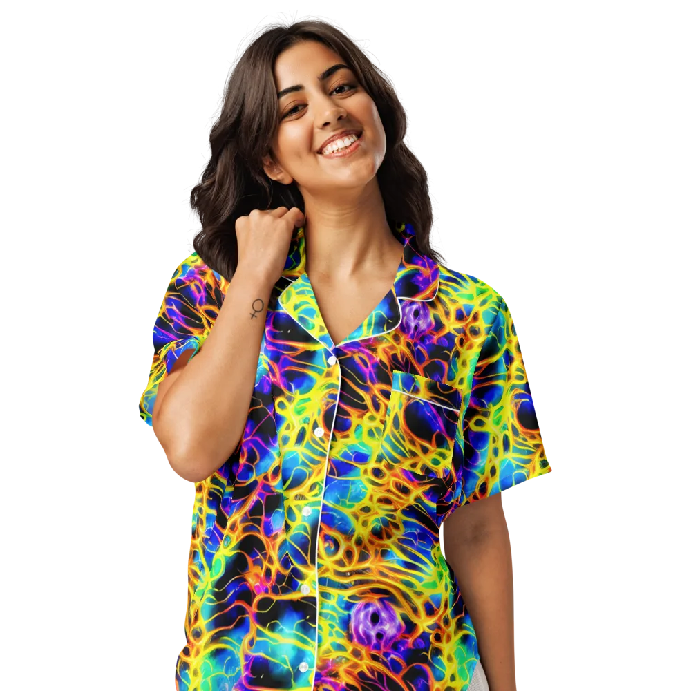 Solaris Mesh on Women's Short Sleeve Pajama Top — Front