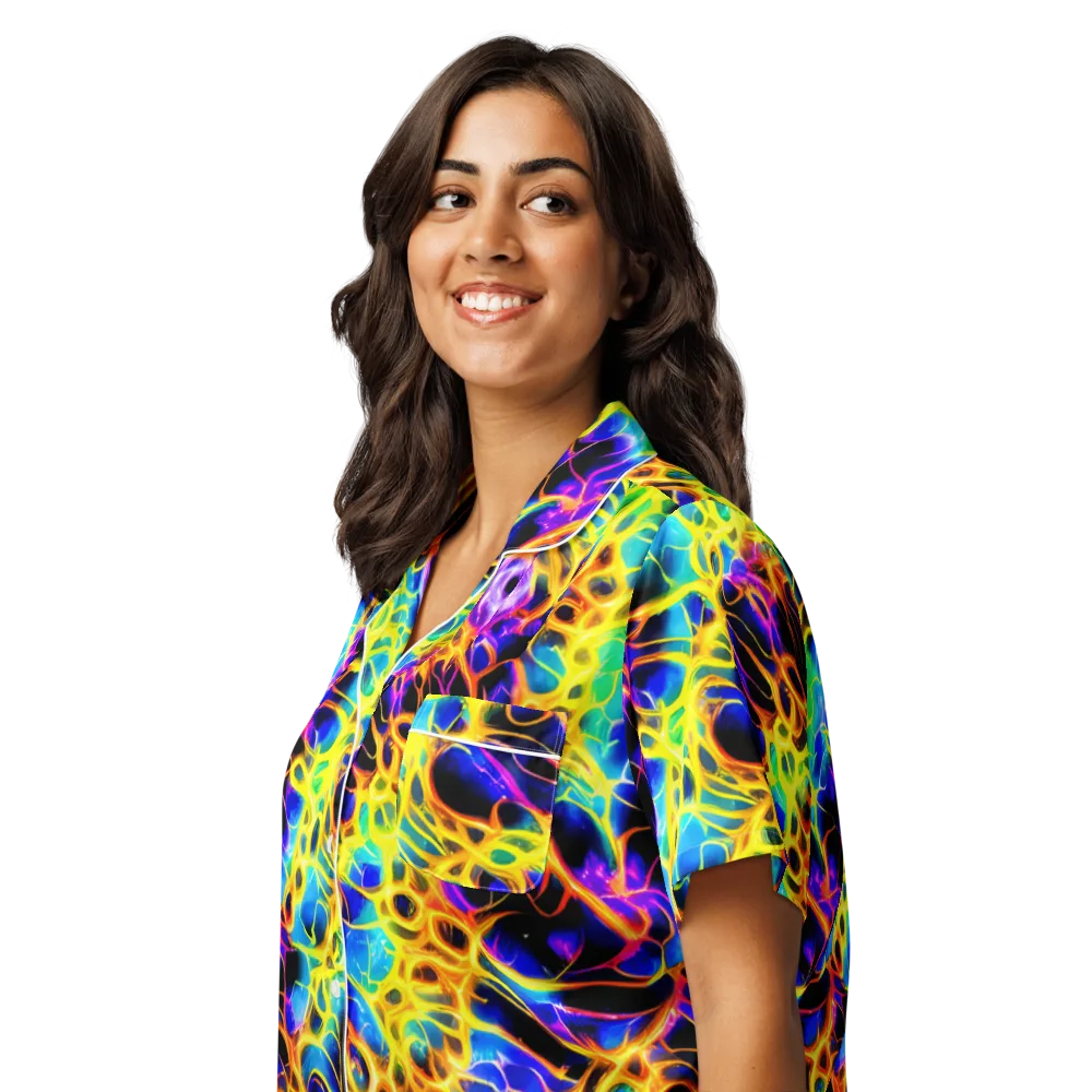 Solaris Mesh on Women's Short Sleeve Pajama Top — Left Front