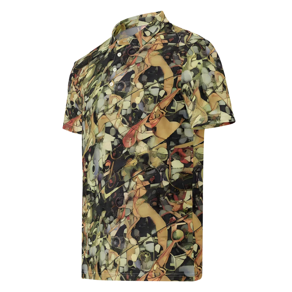 Olive Riddle on Men's Slim Fit Polo Shirt — Left Front